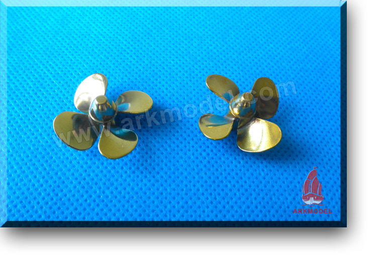 4blades M3 diameter25mm Brass Propeller(L/R) 174 Series,this price is only for 1 pcs,pls remark left or right