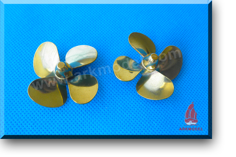 4blades M4 diameter40mm Brass Propeller(L/R) 174 Series,this price is only for 1 pcs,pls remark left or right