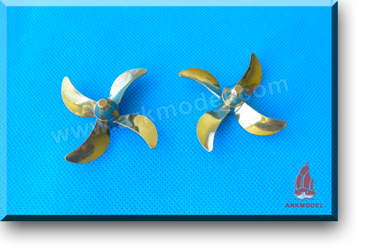 4blades M4 diameter50mm Brass Propeller(L/R) 158 Series,this price is only for 1 pcs,pls remark left or right