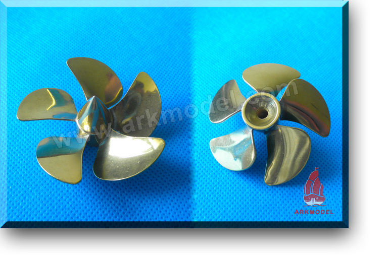 5blades M5 diameter55mm Brass Propeller(L/R) 183 Series,this price is only for 1 pcs,pls remark left or right