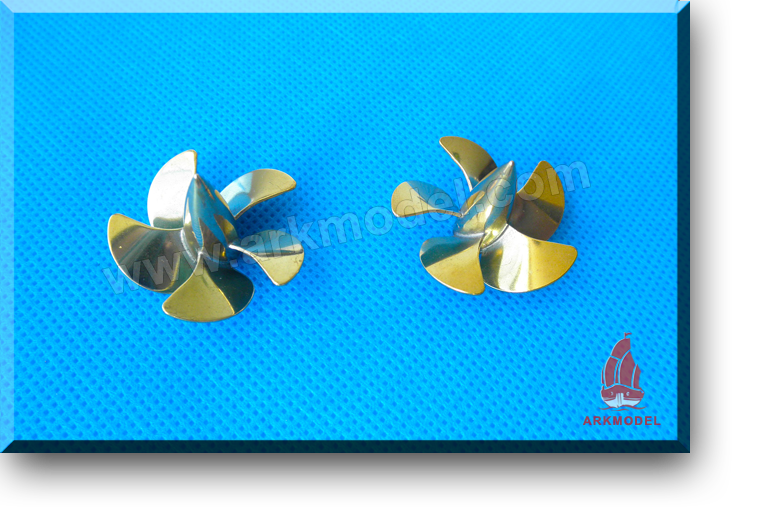 5blades M4 diameter30mm Brass Propeller(L/R) 168 Series,this price is only for 1 pcs,pls remark left or right