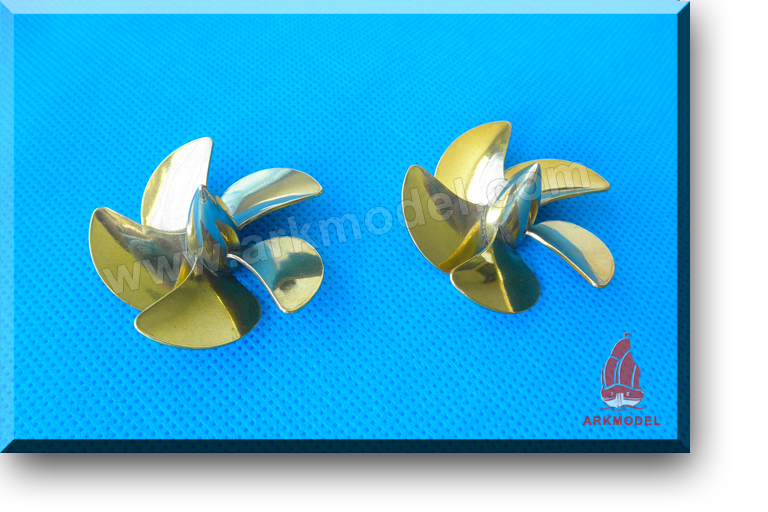 5blades M4 diameter40mm Brass Propeller(L/R) 168 Series,this price is only for 1 pcs,pls remark left or right